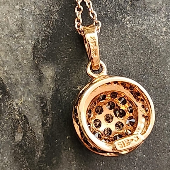 LeVian 14K Rose Gold Chocolate Diamond 0.6 cts 18" Pendant Necklace NEW in Box - Picture 6 of 14